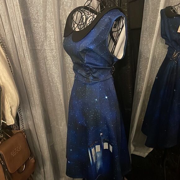 Doctor who nwt plus size 1/1-2xl fit & flare collared scuba dress torrid fangirl - Picture 6 of 12